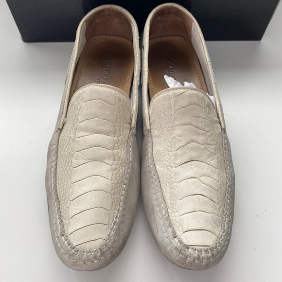 Giorgio Armani Croc Embossed Leather Loafers main image 14